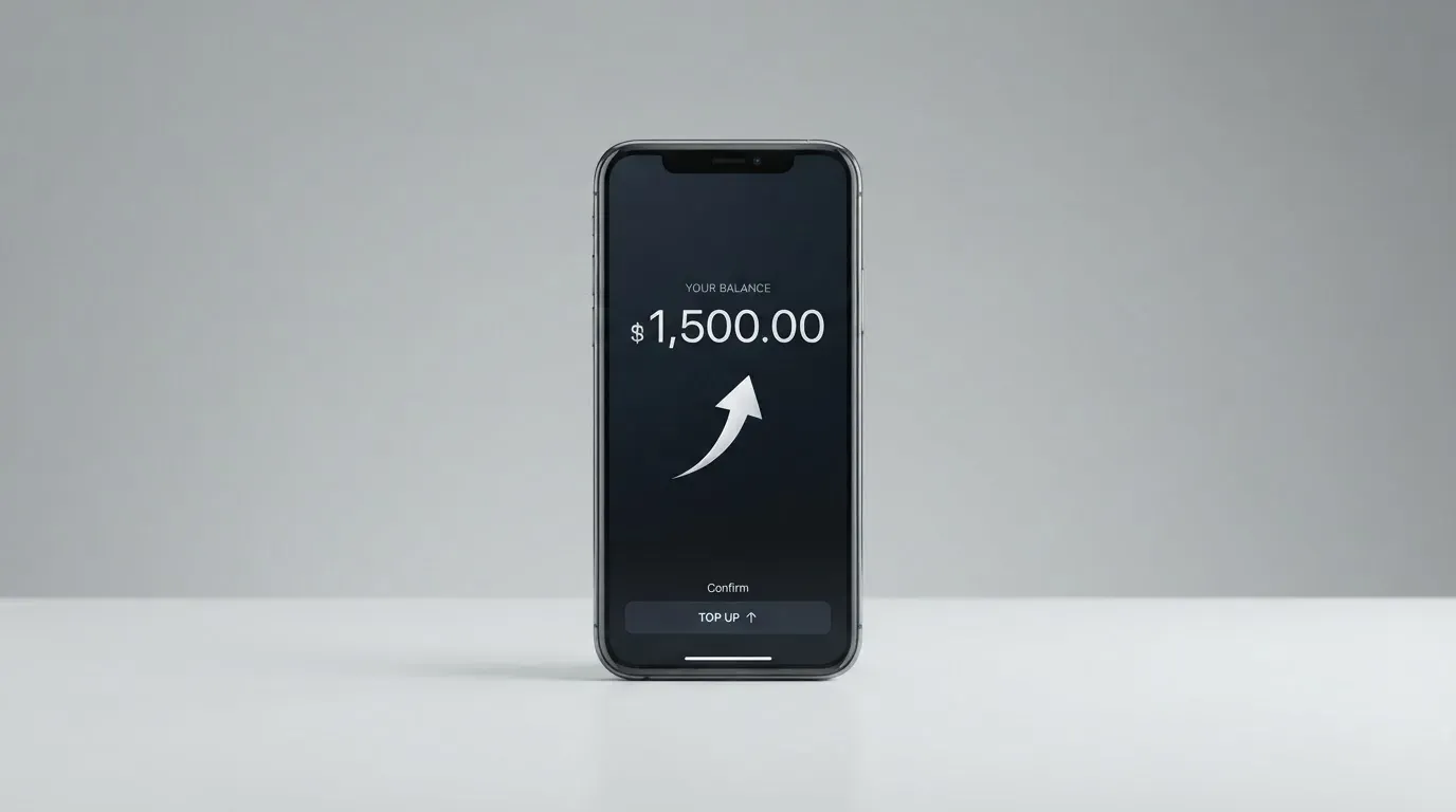 A phone showing a stablecoin transfer screen