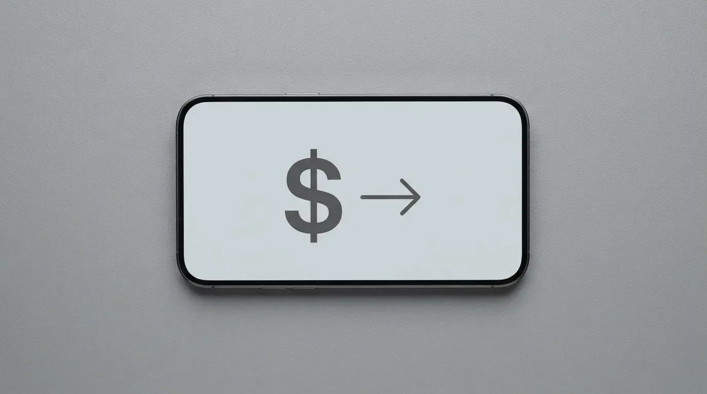 A phone showing a stablecoin transfer screen