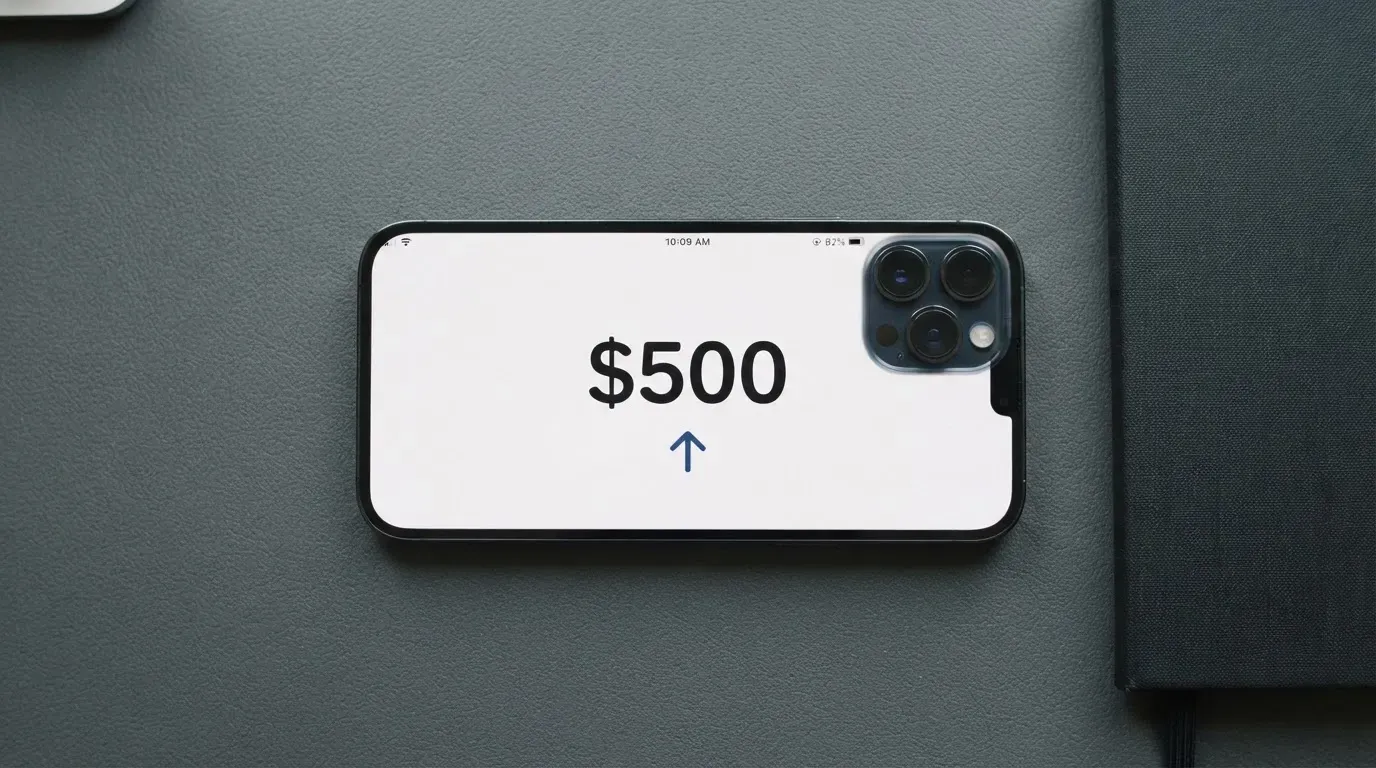 A phone showing a stablecoin transfer screen