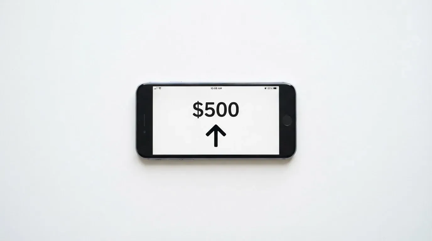 A phone showing a stablecoin transfer screen