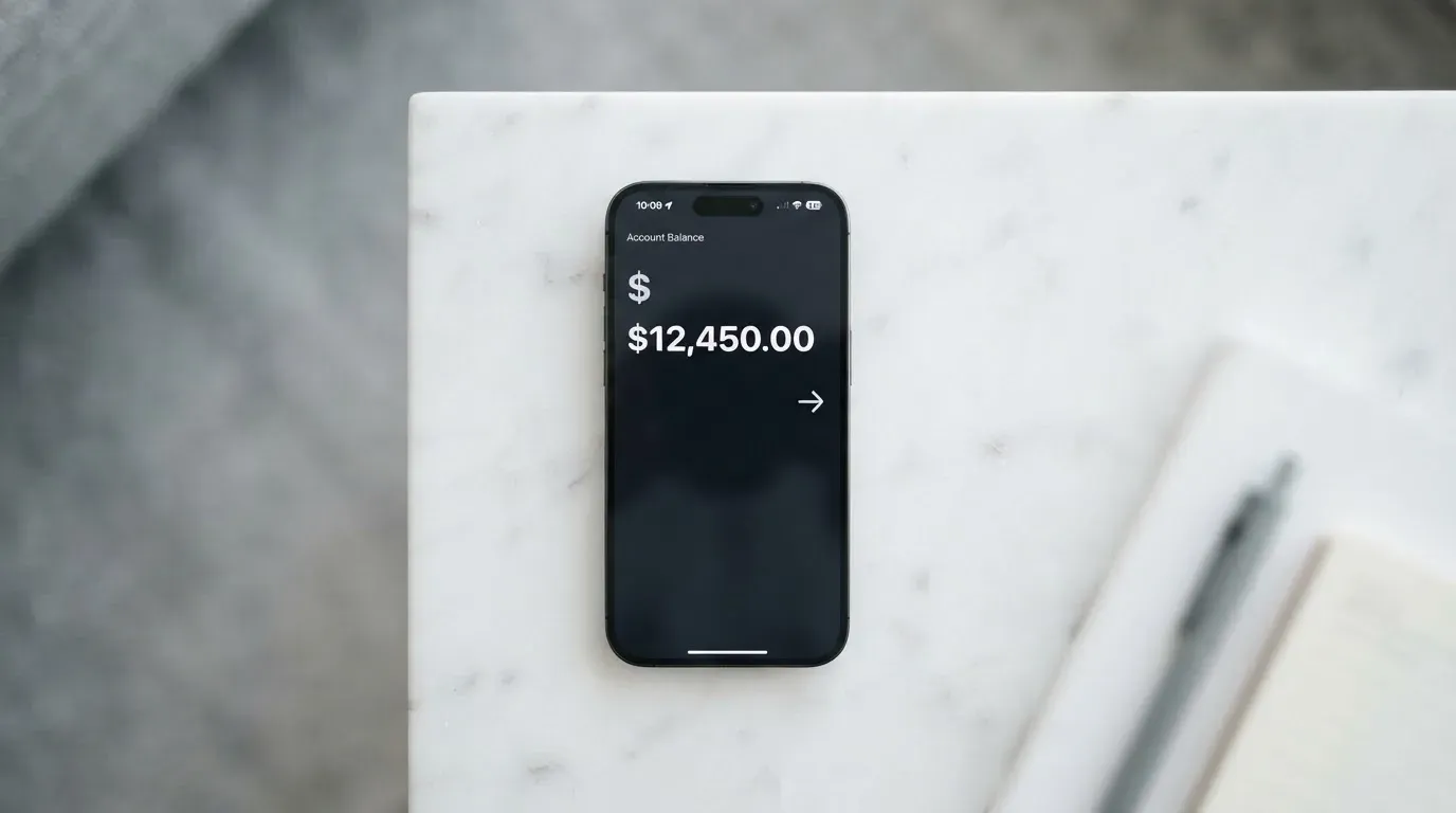 A phone showing a stablecoin transfer screen