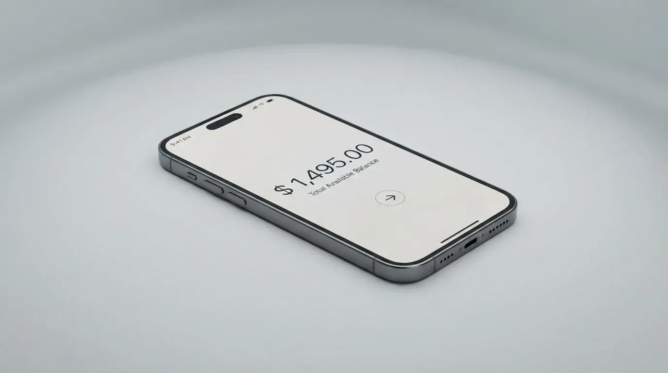 A phone showing a stablecoin transfer screen