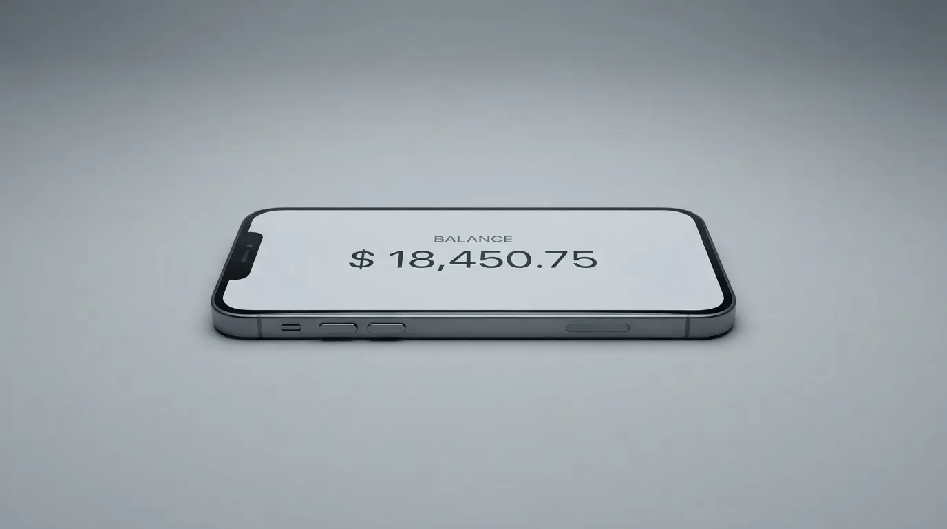 A phone showing a stablecoin transfer screen