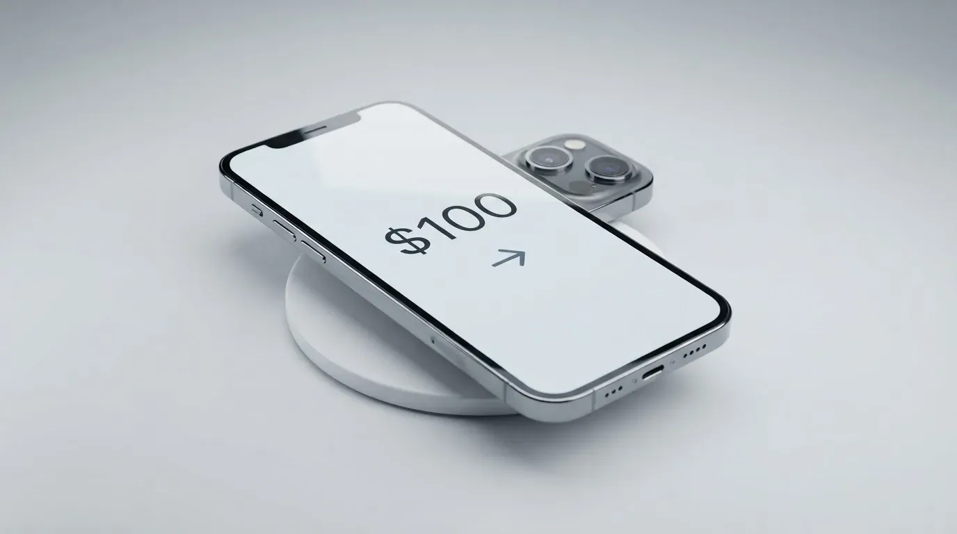 A phone showing a stablecoin transfer screen
