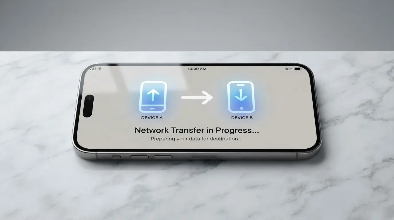 A phone showing a stablecoin transfer screen