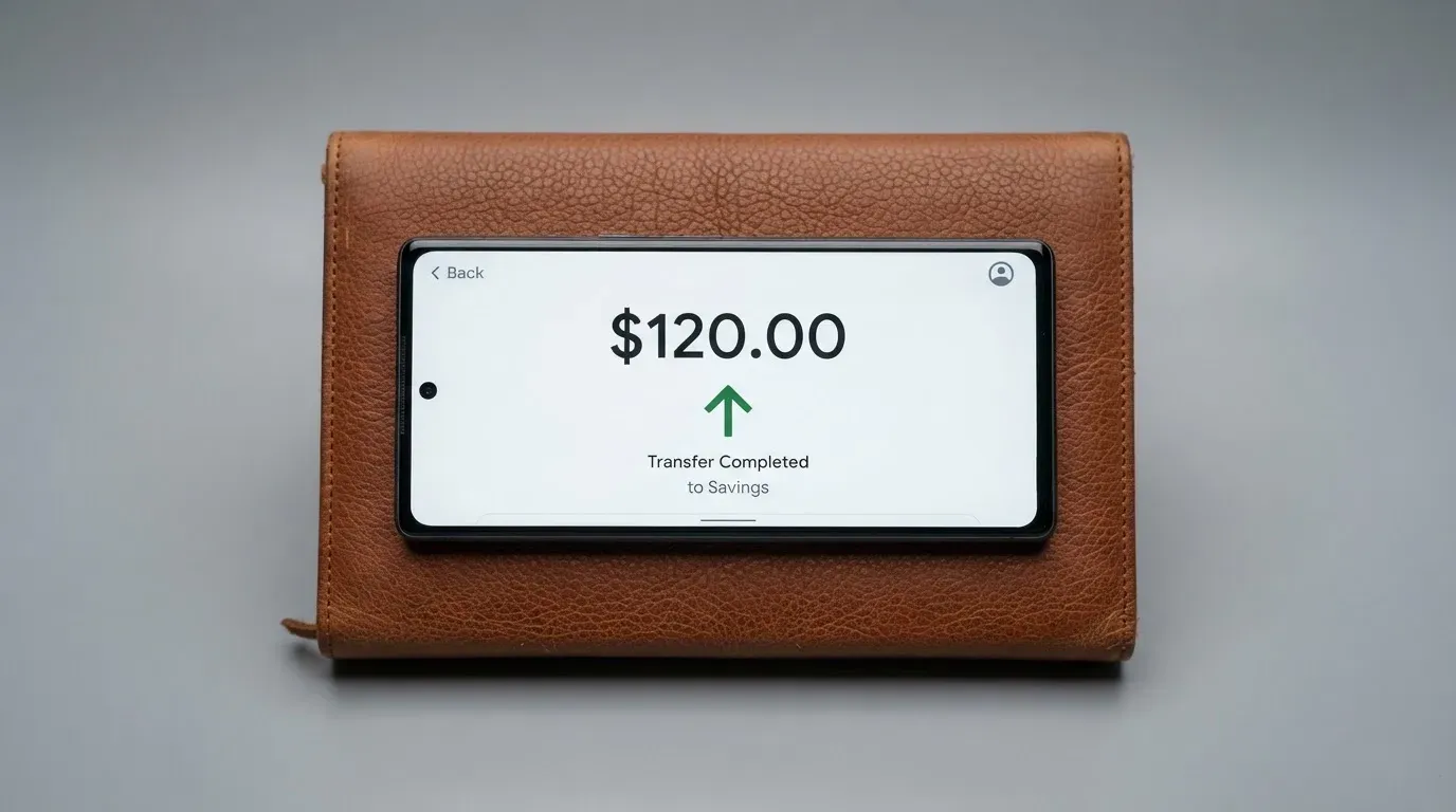 A phone showing a stablecoin transfer screen