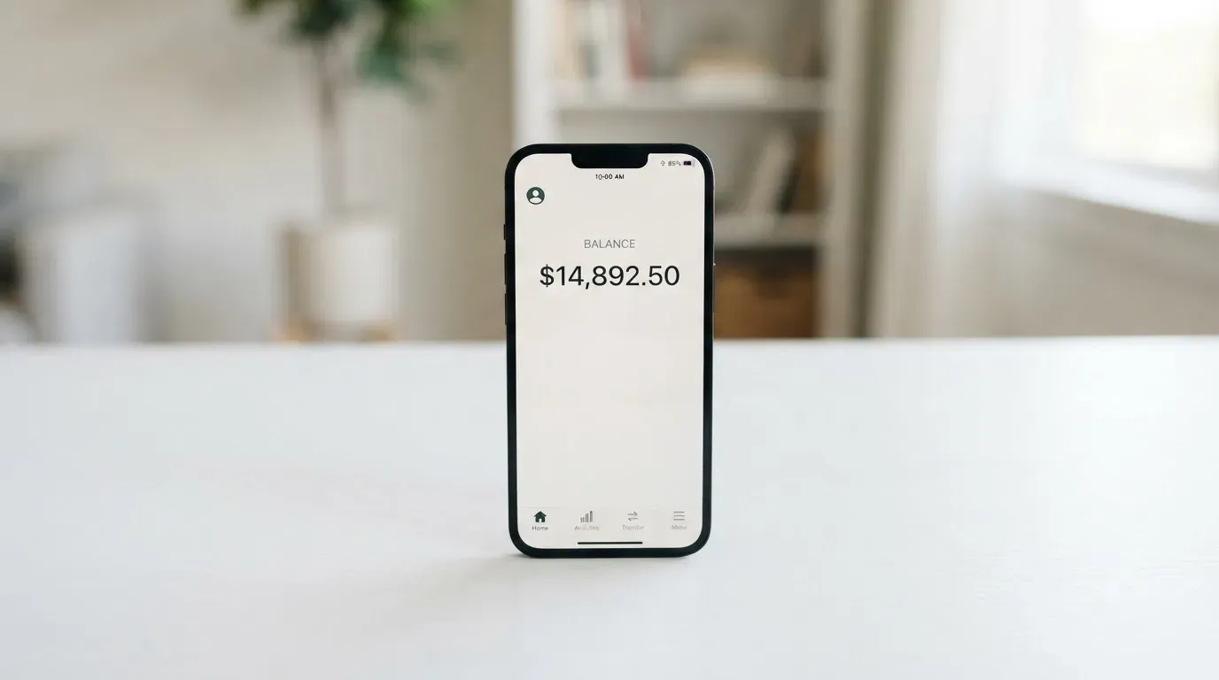 A phone showing a stablecoin transfer screen