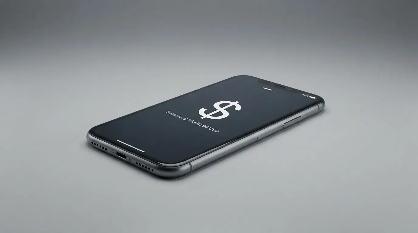 A phone showing a stablecoin transfer screen
