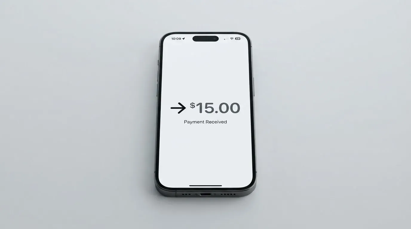 A phone showing a stablecoin transfer screen