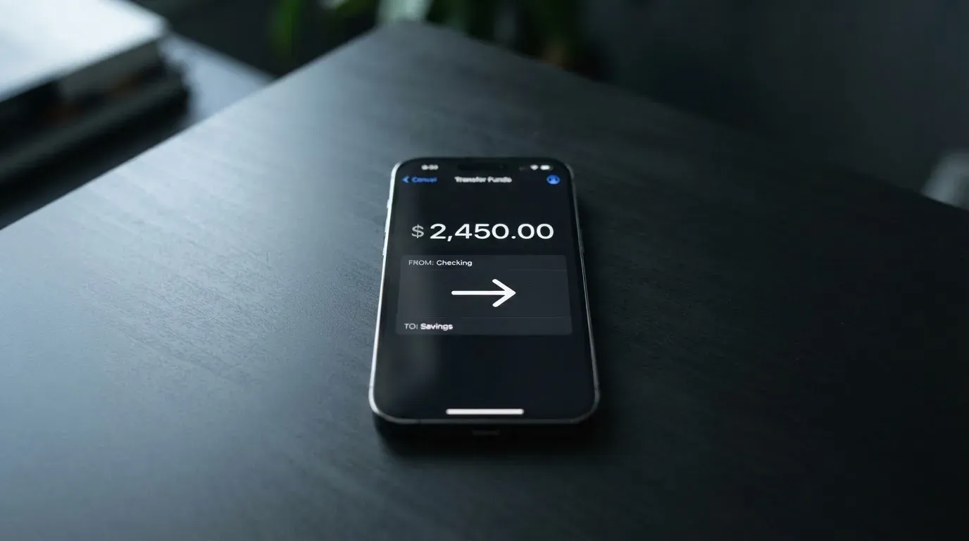 A phone showing a stablecoin transfer screen